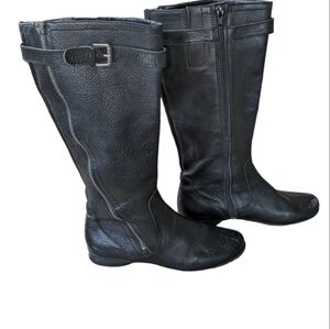 Nine West Timbero Brown Leather Riding Boots 14.5"  Tall Size 6.5